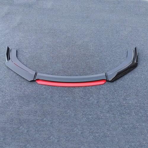 Carbon Fiber Look/Black Car Front Bumper Splitter Lip Spoiler Diffuser Protector Guard Body Kit Trim For Skoda Octavia 2015-2019