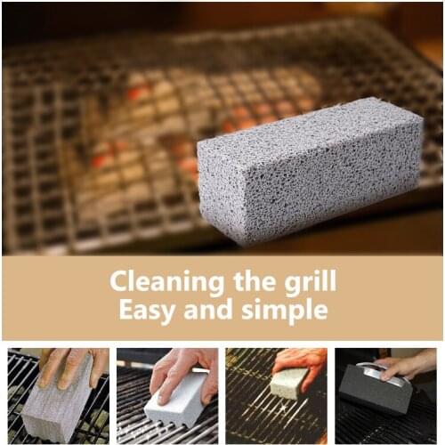 1/2Pcs BBQ Grill Cleaning Brick Block Barbeque Cleaning Sponge Stone BBQ Racks Stains Grease Cleaner BBQ Tools Kitchen Gadgets