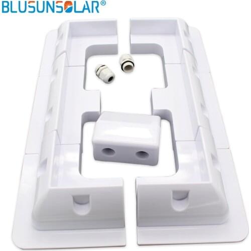 1sets/Lot ABS Solar Panel Mounting Bracket Kits White color Cable Entry Gand Ideal 7pcs/set for Caravan Motorhome RV