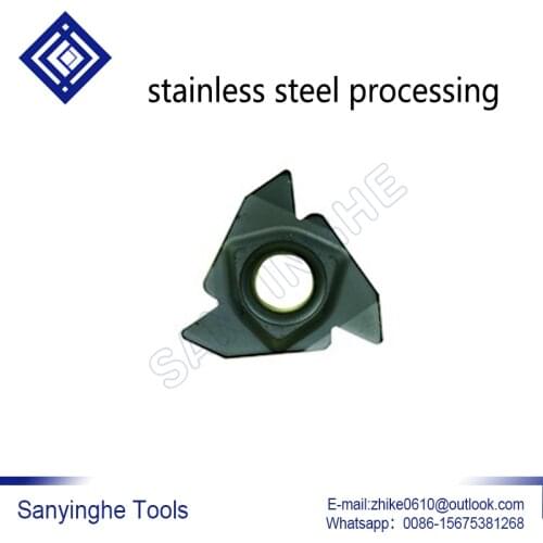 Free shipping 10pcs/lots sanyinghe 19W 11NR / 19W 16NR / 19W 16ER cnc carbide threading inserts for stainless steel