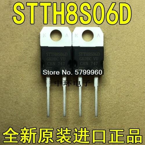 10pcs/lot STTH8S06D ST TO-220 8A 600V