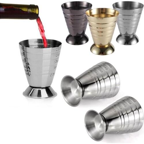 75ml Stainless Steel Japanese Style Measuring Shot Cup Ounce Jigger Bar Mixed Mojito Cocktail Beaker Drink Bar Accessories
