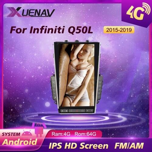 Android Car radio For Infiniti Q50L 2015 2016 2017 2018 2019 Video Player Vertical Screen Navigation Head Unit GPS Auto 2din