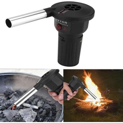 Barbecue Picnic Portable Outdoor Air Blower Stainless Steel Cooking Fan Safe Home Fireplace Barbecue Blower Set Up Fire Quicker