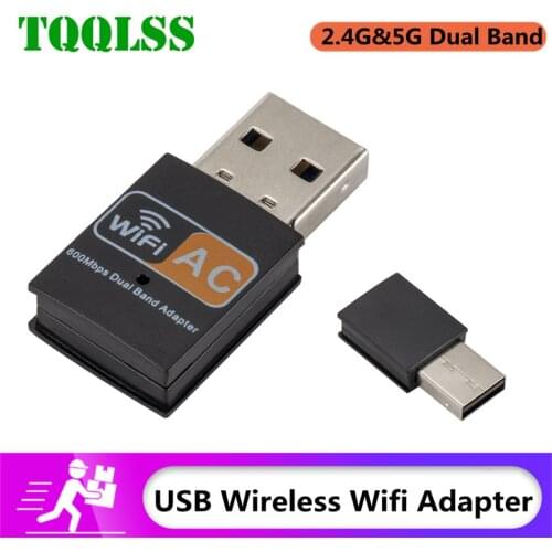 Wireless USB WiFi Adapter 600Mbps wi fi Dongle PC Network Card Dual Band wifi 5 Ghz Adapter Lan USB Ethernet Receiver