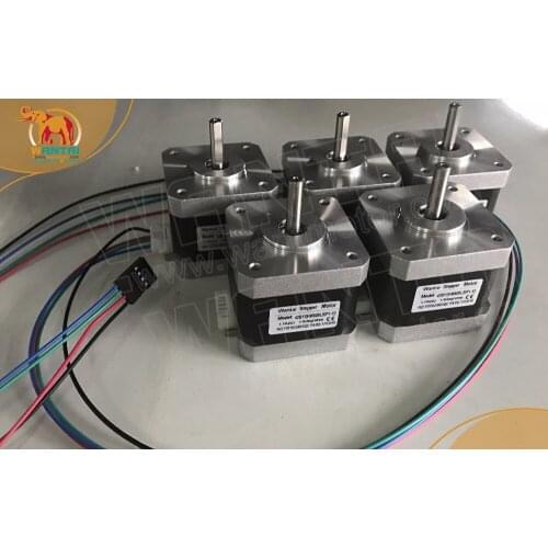 EU Ship,5-7days delivery)5PCS 3D Printer Motor Nema17,3400g.cm, 1.7A,connector 1M wire, 42BYGHW609-X, Wantai Stepper motor