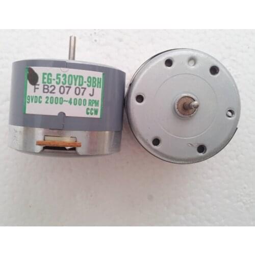 9V Electronic Steady Speed Motor for Audiovisual Equipment / Tape Recorder WEG-530YD Micro Motor 4000 rpm Shaft Diameter: 2MM