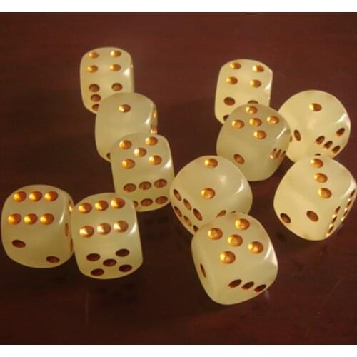 20 PCS/Set Florescent Light Funny Dice 16*16mm Puzzle Game Send Children Gift
