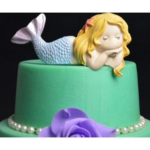 Food Grade Mermaid Fondant Cake Decoration Tools Silicone Handmade Soap Mold Silicone Birthday Wedding Cake Mold