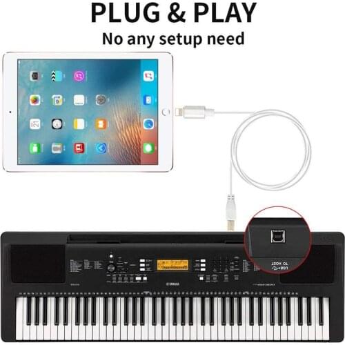 USB 2.0 Cable Midi Controller for iphone/ipad Cable for Apple 10.3 Piano Support for Systems Above 10.3 Audio Interface