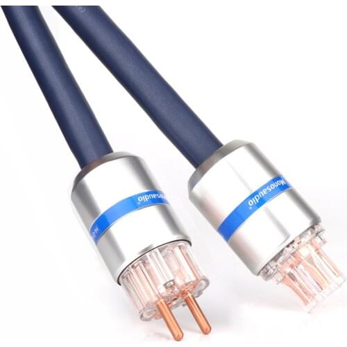 Monosaudio P902 Pure Copper Schuko Power Cable HIFI Extension EMC Shield Power wire EUR Version 10AWG AC Mains Power Cord