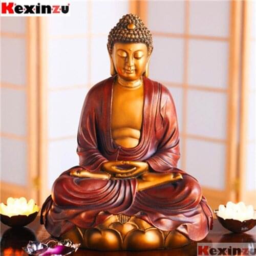 Full Square/Round Drill 5D DIY Diamond Painting"Golden Buddha"3D Embroidery Kit Cross Stitch Rhinestone Mosaic Home Decor Gift
