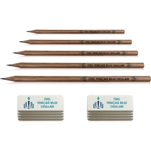 Personalized Printed Pencil and Eraser (50 + 50 PCs)