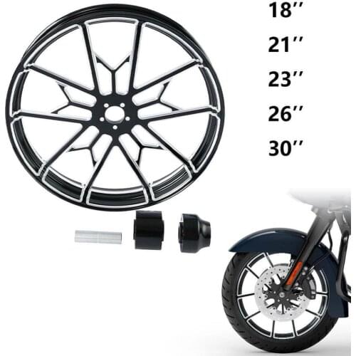 Motorcycle 18''/ 21''/ 23''/ 26'' x 3.5'' Front Wheel Rim Hub Single/Dual Disc For Harley Touring Road King Road Glide 2008-2020