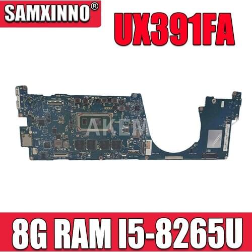 SAMXINNO FOR Asus Zenbook S13 UX391FA UX391F UX391UA UX391U UX391 Laptop Motherboard W/ 8G/I5-8265U