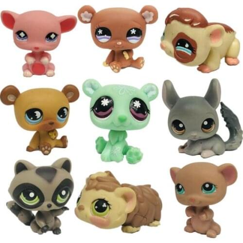 15pcs/lot cute toys Lovely Pet animal Pet Cute little bear pet action figure littlest doll Little gift girl toy