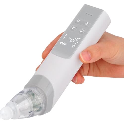 Baby Nasal Aspirator Ergonomic Electric Nose Suction Nose Cleaner with 3 Silicone Tips & Suction power+ music and 3 flash lights