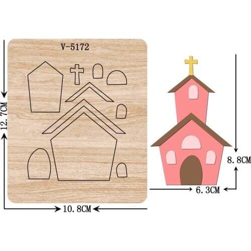 New house wooden dies cutting dies for scrapbooking Multiple sizes V-5172