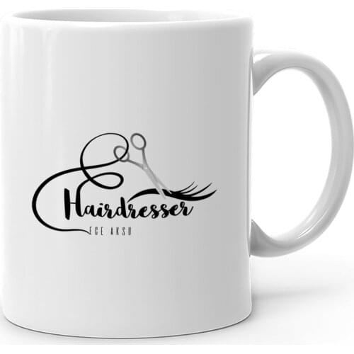 Personalized Professional Hair Stylist White Mug Cup-3