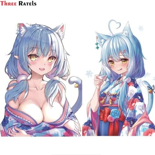 Three Ratels A481 Yukihana Lamy Hololive High Definition Car Stickers Car Styling Vinyl Decal Sticker For Auto Acessories Decora