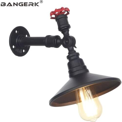 Retro Loft Decor Iron Water Pipe Light LED Sconce Vintage Edison Wall Lights Fixtures Bedroom Bedside Wall Lamp Home Lighting