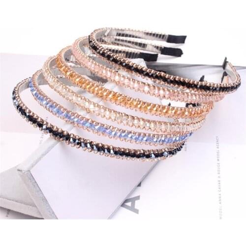 Fashion headband ladies handmade crystal rhinestone headband golden silver headwear ladies and girls hairpin hair accessories