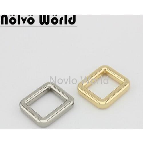 Nolvo World 5-20-100pcs 6 colors 15.8*13mm metal rectangle buckle 0.5" small buckles handbag purse buckle