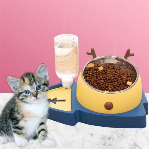 3 in 1 Pet Dog Bowls Non-Wet Mouth Floating Dogs Cats Bowl Plastic Anti-Choking Slow Food Bowl For Puppy kitten Pet Supplies