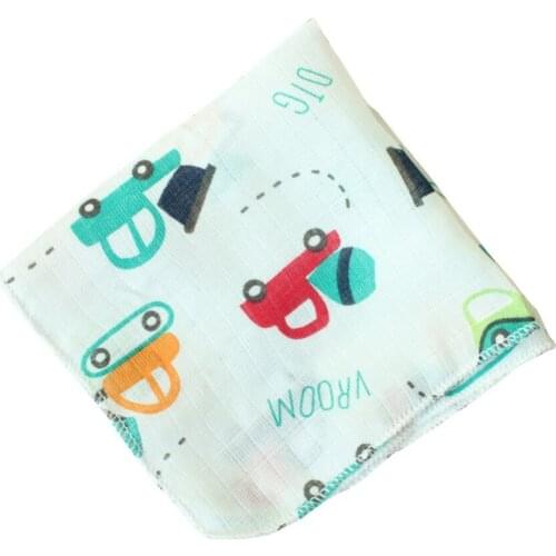 30*30cm Infant Baby Cotton Bibs Towels Burp Accessories Cartoon Pattern Buttons Design Bib F