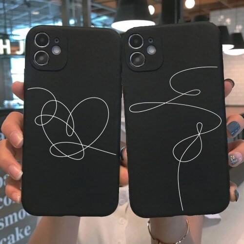 Abstract one line art boy love yourself Phone Case For iPhone 12 Pro Max XR 11 PRO MAX XS MAX 6s 7 Plus Soft TPU shell Cover