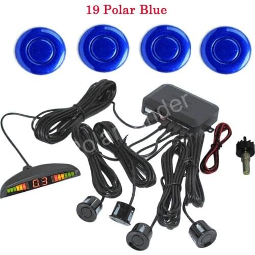 Free shipping LED monitor auto Display Parking Sensor Car Reverse Backup assistance Rada 4 Sensor 44 colors to choose 12V