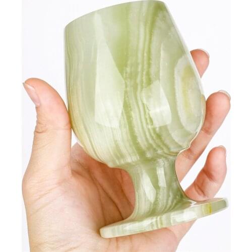 1pc Natural Stones Cup Wine Glass Afghanistan Jade Stones Agate Wedding Toasting Glasses Drink Cup Party Marriage Wine Cups