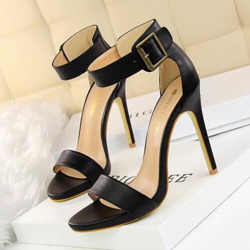 BIGTREE 2021 Summer Fashion Womens Shoes High Heels Sexy Ultra-heeled Platform with Strap Buckle Women Sandals Open Toe Shoes