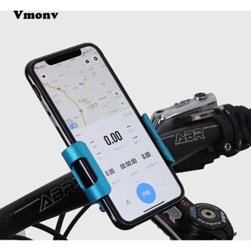 Vmonv 360 Rotation Bike Mobile Phone Holder For Iphone Aluminum Motorcycle Bicycle Phone Support Cycling Bracket Mount 3.5-6.5"