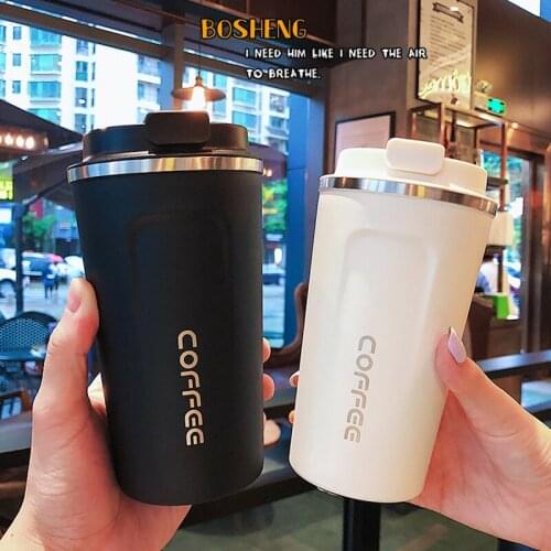 Double Layer Vacuum Flasks Thickened Stainless Steel Thermos Coffee Cup Insulated Metal Outdoor Travel Water Bottles with Lid
