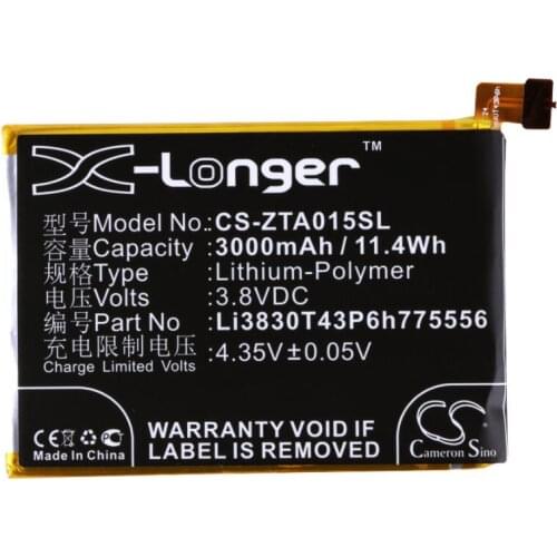 Cameron sino 3000mah battery for ZTE Axon A1 A1p AXON A2015 Axon Lux Pro Tianji A2015 TD-LTE Dual SIM Blade V7 Max