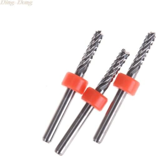 3.175mm Carbide Tungsten Corn Cutter Cutting PCB Milling Bits End Mill CNC Router Bits For Engraving Machine