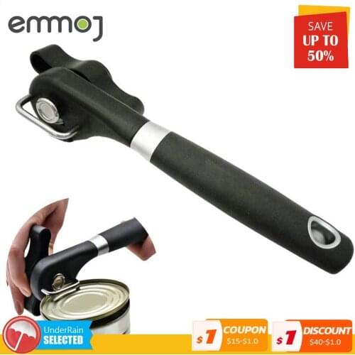 Stainless Cans Opener Kitchen Tools Professional Handheld Manual Steel Can Opener Side Cut Manual Jar Opener