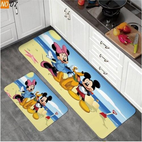 Kitchen Mat Entrance Doormat for Living Room Non-Slip Bathroom Bedside Floor Mat Home Decor Long Print Washable Modern Carpet