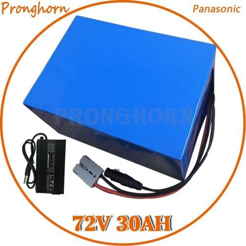 72V 30AH Lithium ion Ebike Battery Use Panasonic cell 72V 2000W 3000W 4000W Battery 72V 30AH Scooter Battery With Charger