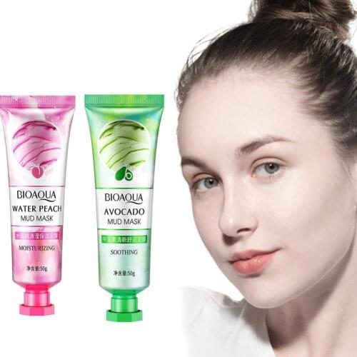 Peach Eggplant Clear Smooth Mud Mask Cleaning The Pores Fresh Facial Mask Washable Mask Anti-Aging Moisturizing Acne Treatment