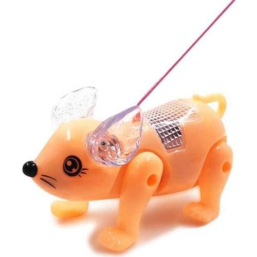 Cute Electric LED Music Walking Pig Animal with Leash Interactive Kids Toy Gift