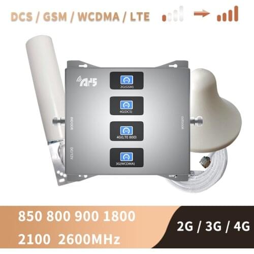 Mobile Repeater 2G 3G 4G Cellular Signal Booster 4G Cellular Amplifier LTE Band20 800 900 1800 2100 2600 Signal Amplifier Set
