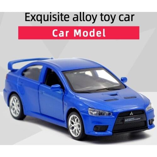 Caipo 1:41 Lancer-EVO Lution Alloy Diecast Car Model Toy With Pull Back For Children Gifts Educational Toy Collection