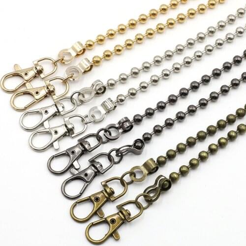 Fashion KZ Round Bead Metal Strap125CM Long DIY Messenger Bag Shoulder Bag Handbag Handle Accessories KZC0004