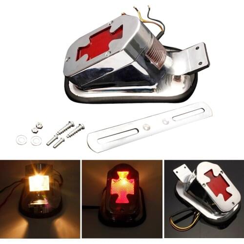 Motorcycle LED Retro Red Rear Tail Brake Stop Light Lamp for Suzuki Dirt Bike and Scooter