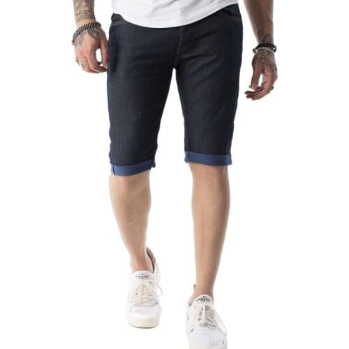 DeepSEA Male Jeans Capri Pockets Button Cotton Shorts Slim Fit Lycra High Quality Spring Summer Casual 2114611