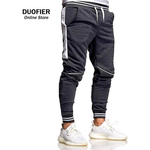 Mens Jogger Pants Sweatpants Man Slim Casual Pants Gyms Workout Fitness Cotton Trousers Male 2020 Fashion Skinny Track Pants
