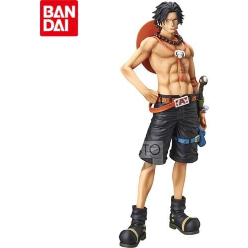 Bandai Genuine Grandista ROS One Piece Portgas D Ace Anime Action Figure Collect Model Toys Ornaments Gifts for Birthday