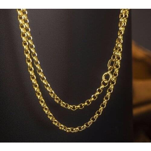 Authentic Solid Yellow Gold Chain Necklace/ Cable Chain Necklace/ 2.11g Hot Sale